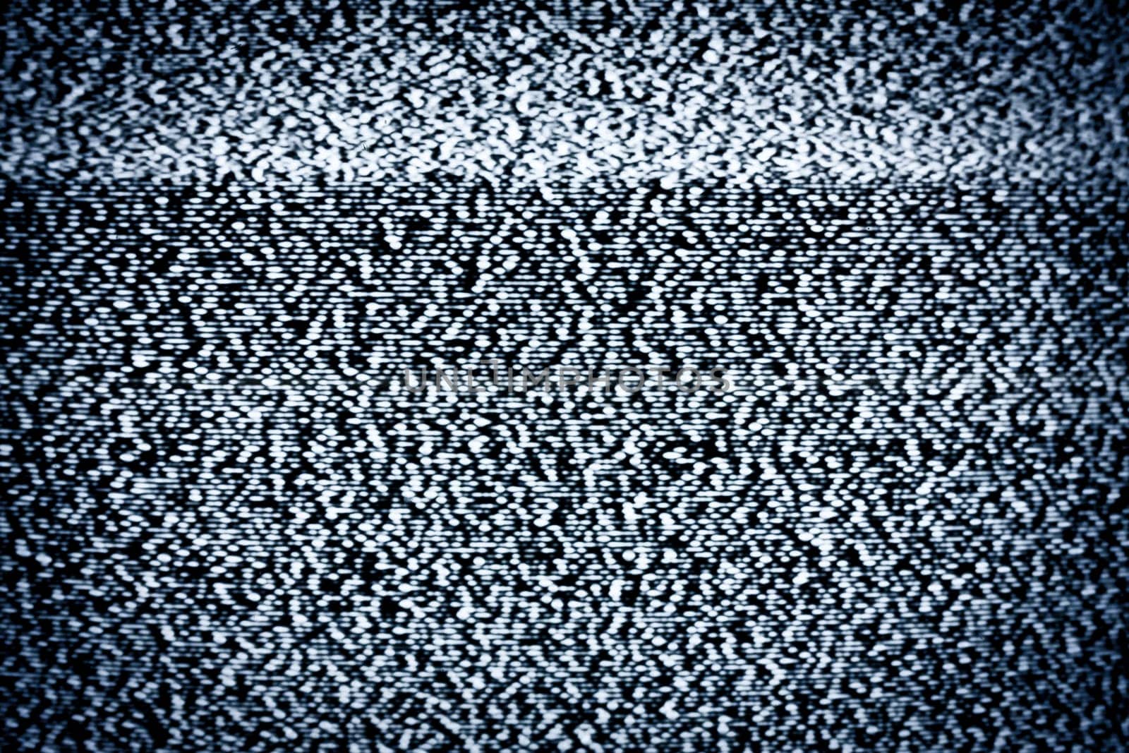 Analog television with white noise