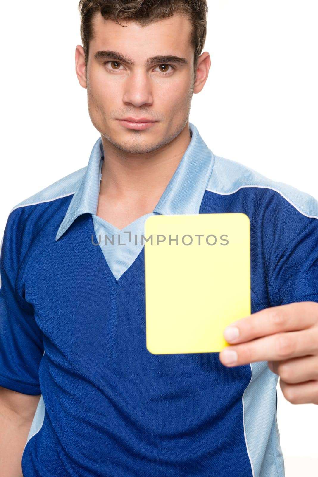Referee with a yellow card