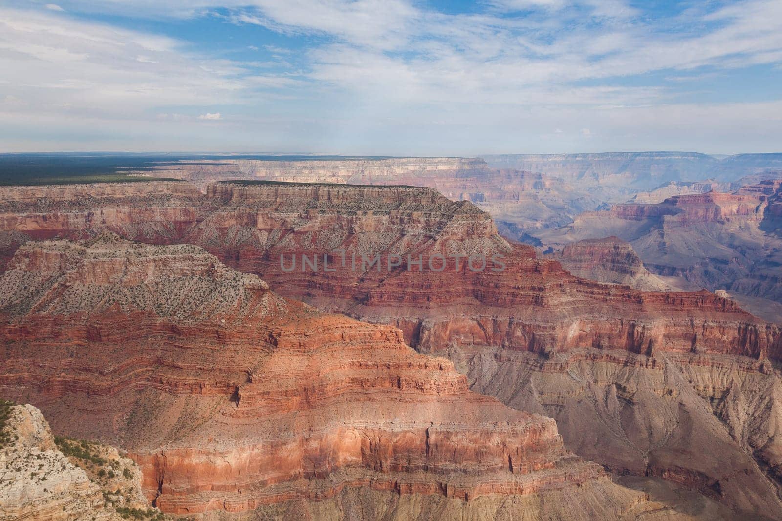 Aerial view of Grand Canyon National Park in Arizona, USA