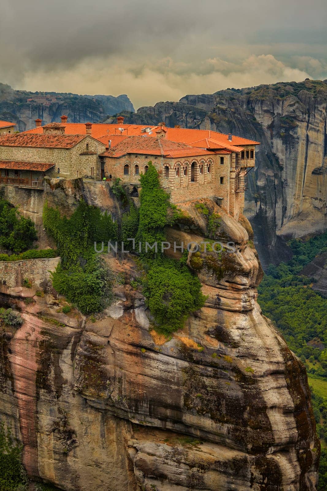 One of the Meteora Monasteries in Trikala region, Greece.