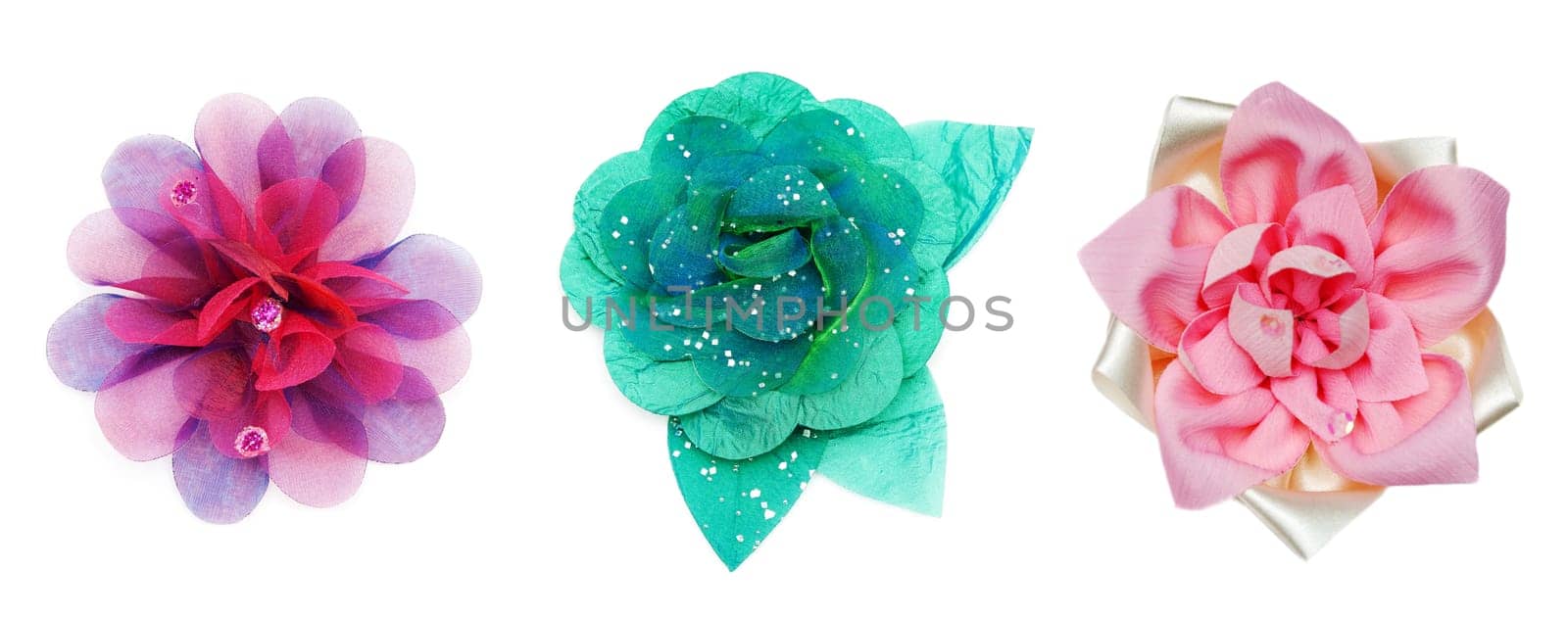 collage of the three tissue on a white background