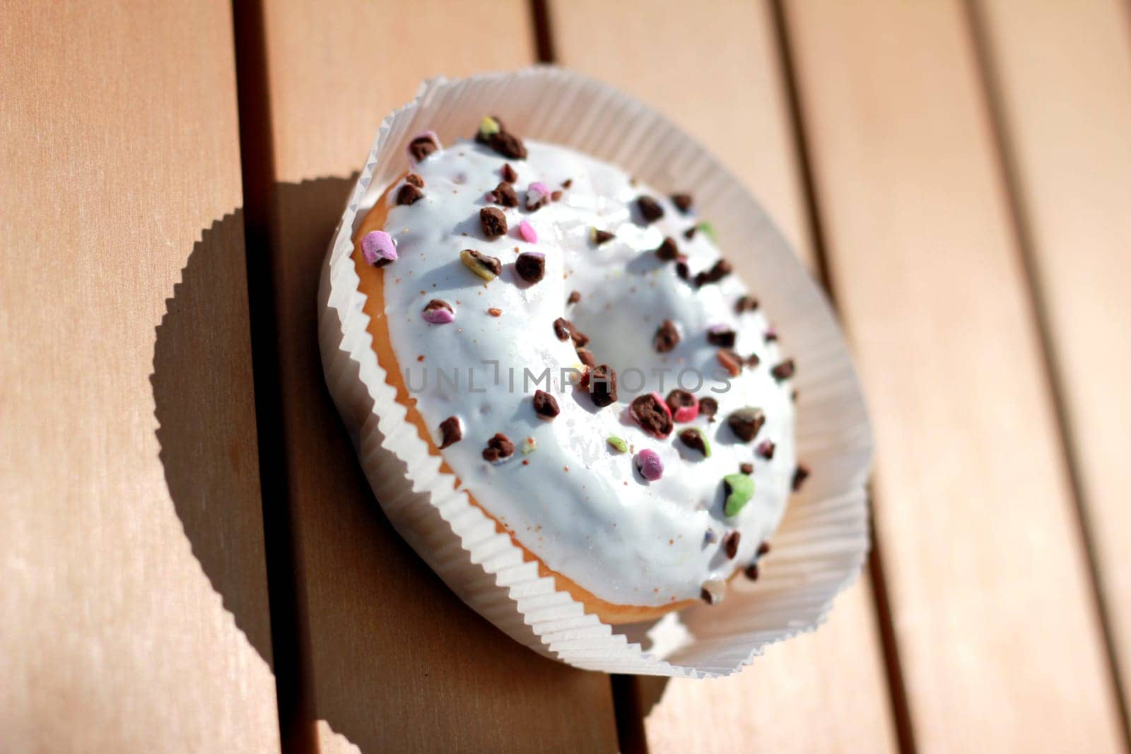 white glaze donut