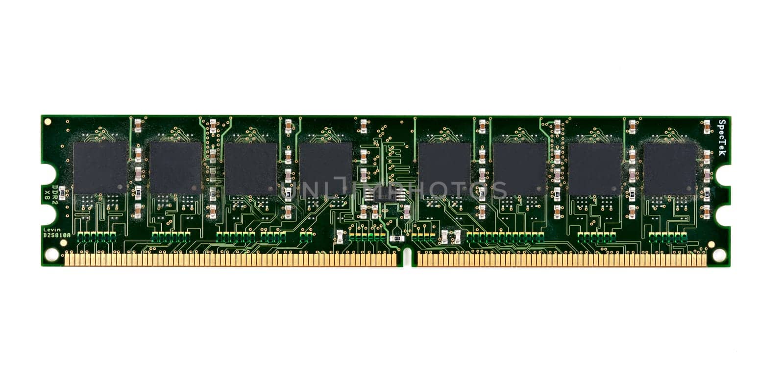 old dirty dust computer memory on a white background