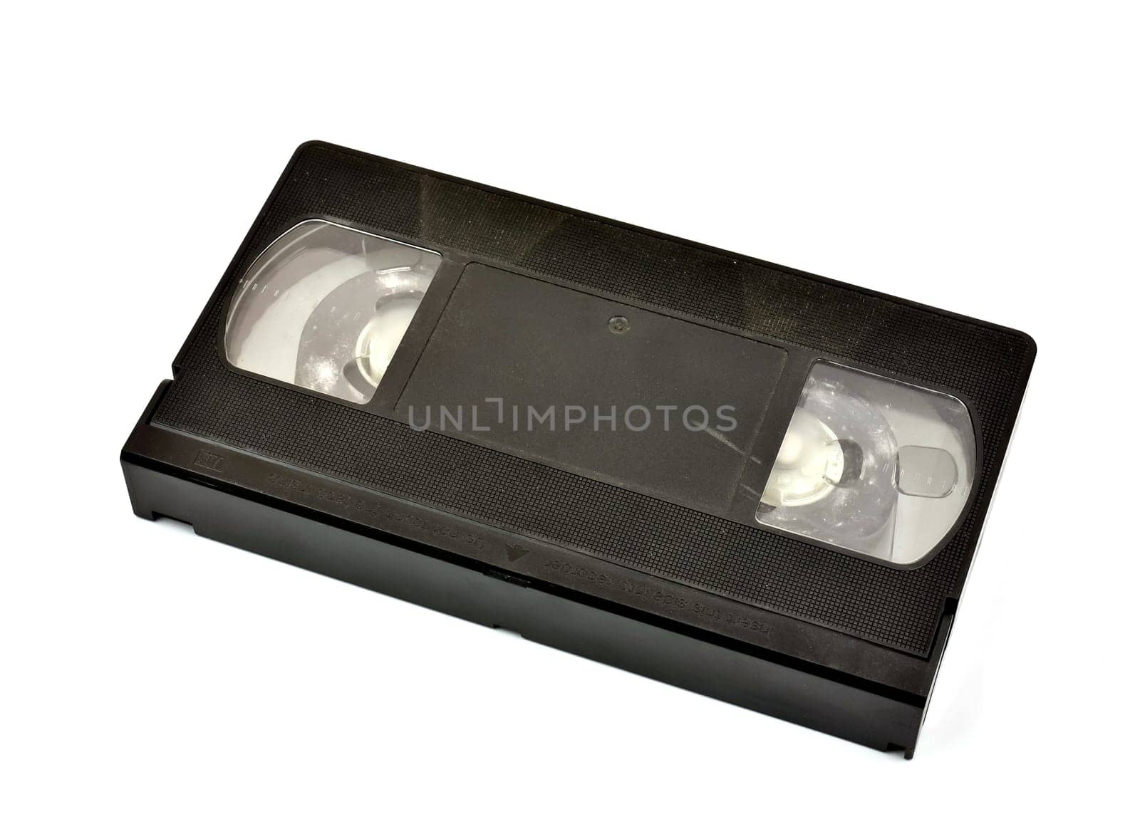 Old  vhs video cassette isolated on white background
