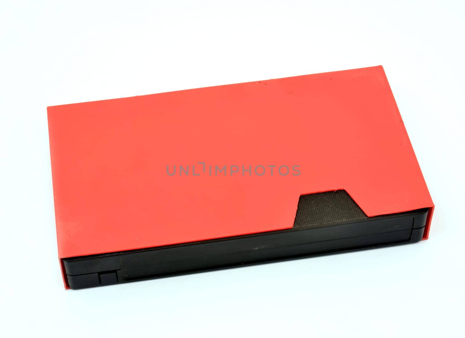 Old  vhs video cassette isolated on white background