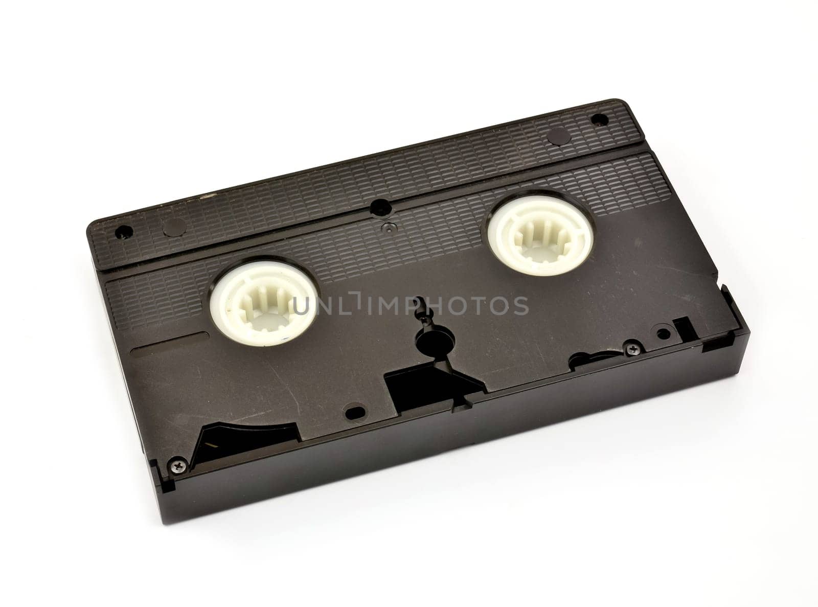 Old  vhs video cassette isolated on white background