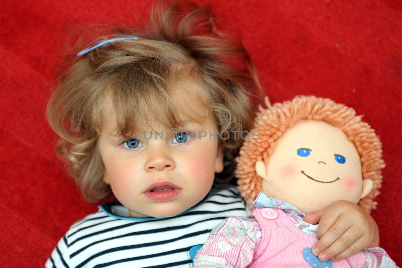 sweet girl with puppet