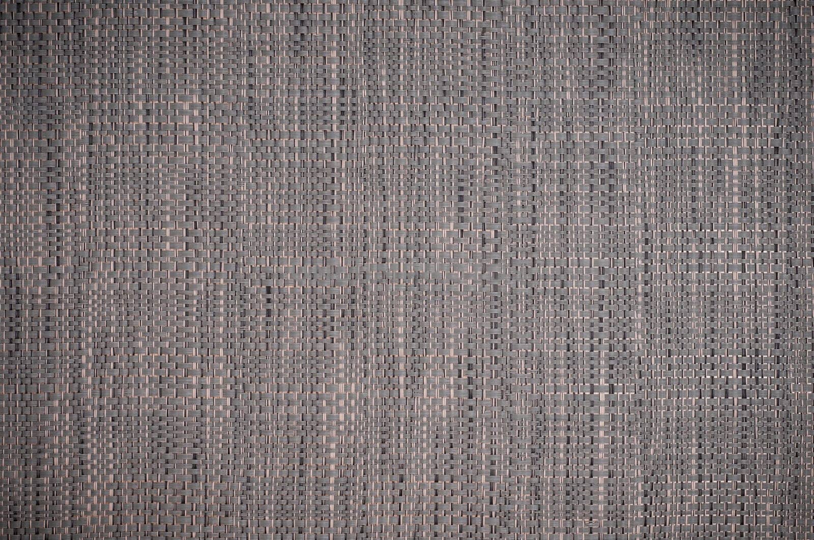 Grey and gold woven fabric with vignetting