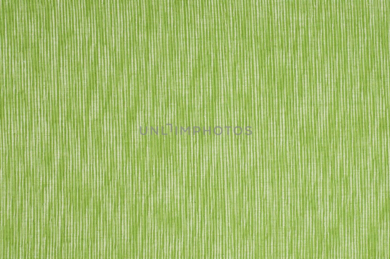 Green fabric background with stripes