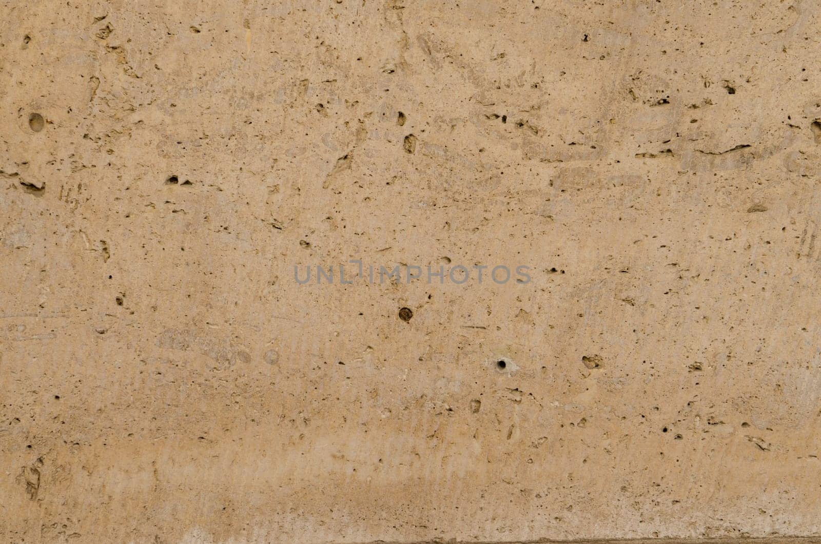Stone wall with holey structure
