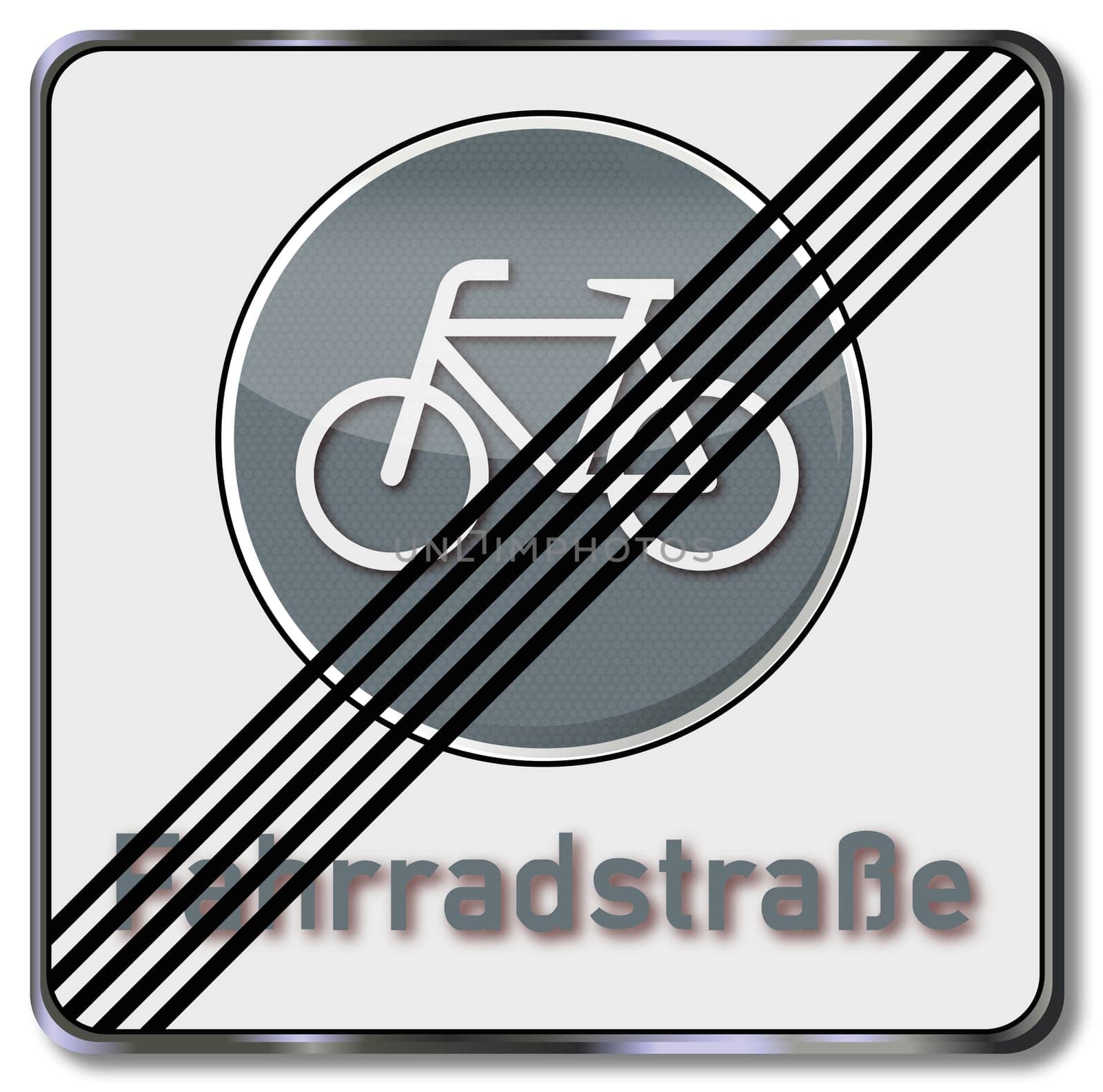 Traffic sign bicycle street