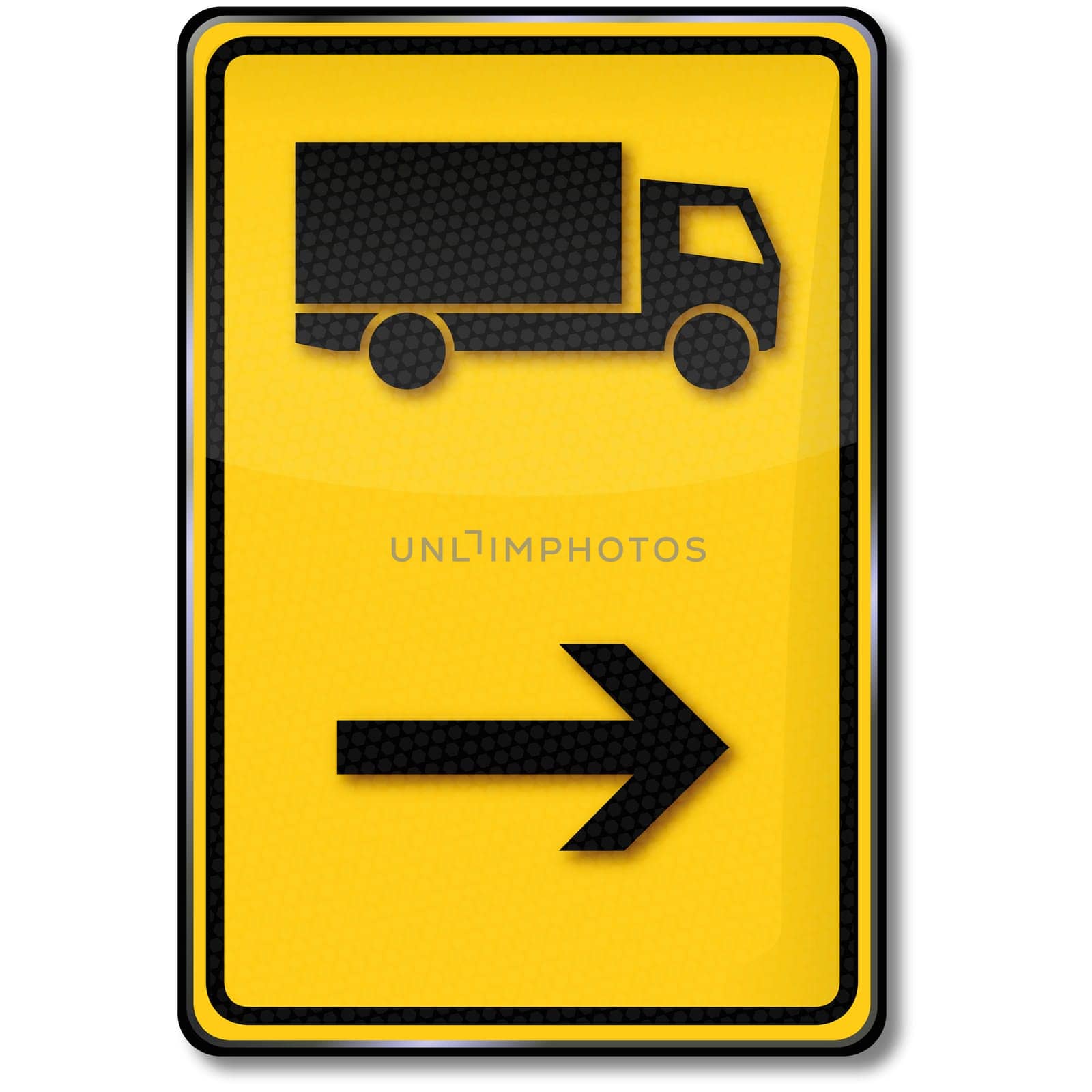 Traffic sign truck diversion