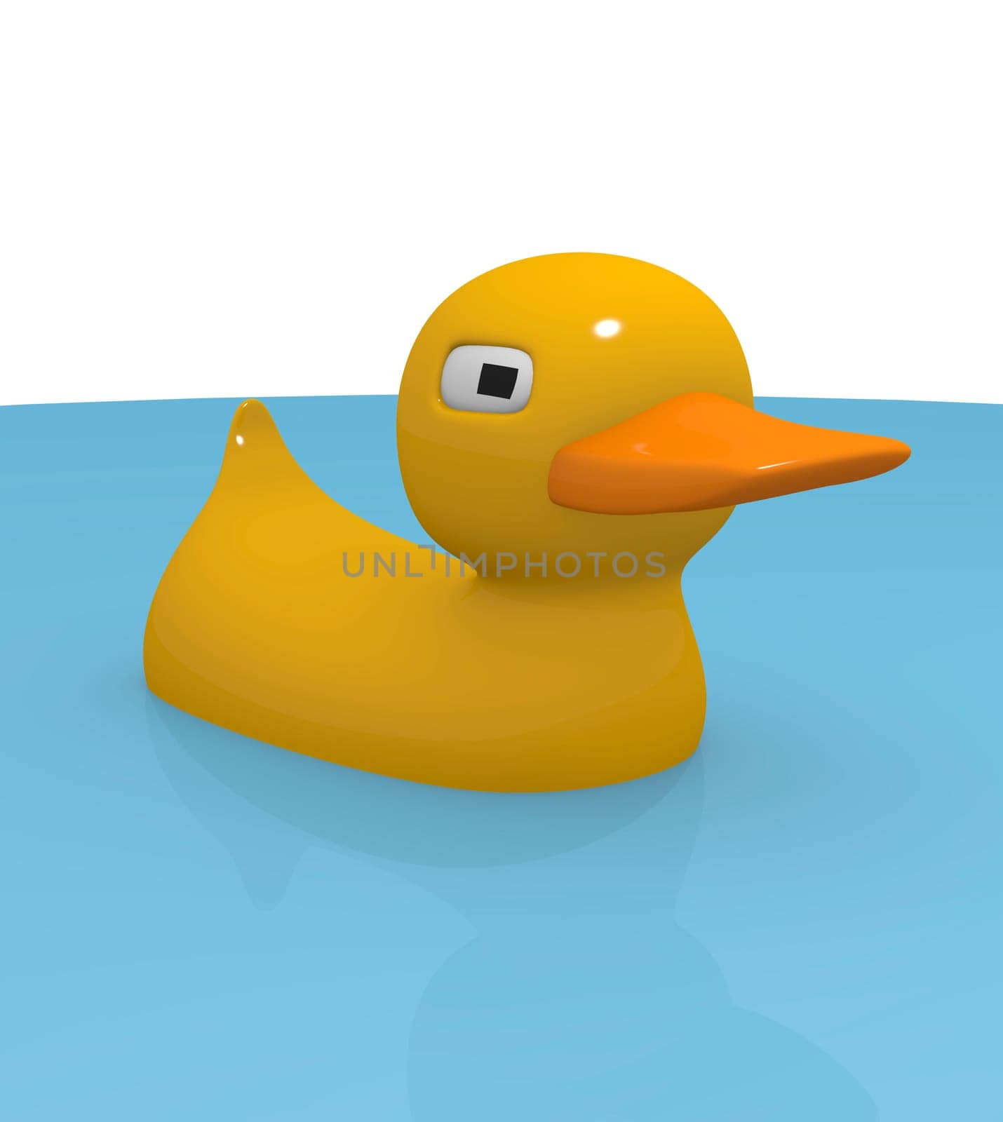 Rubber duck in the water