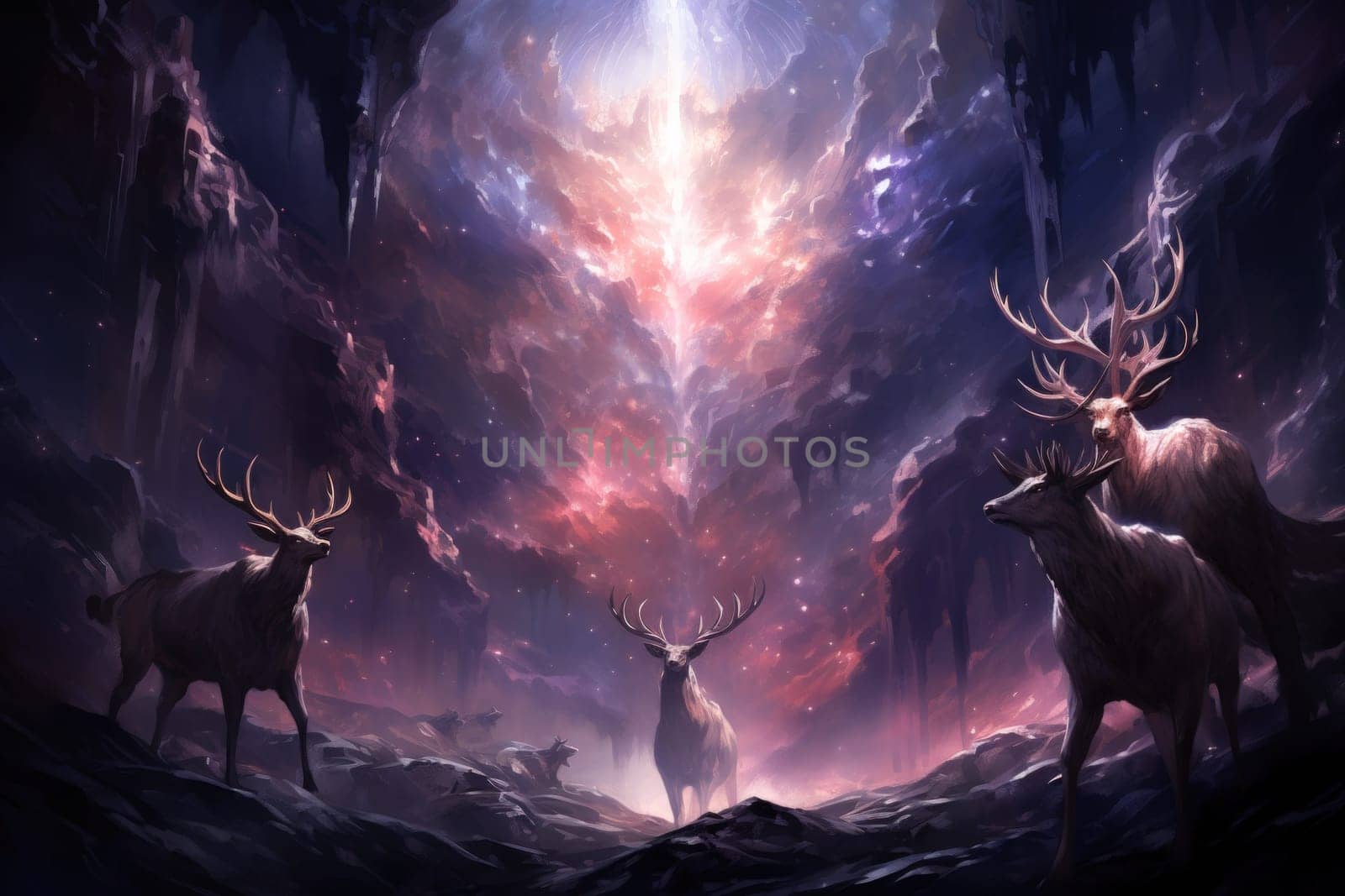 Immerse yourself in the ethereal beauty of this illustration created by a professional visual artist.