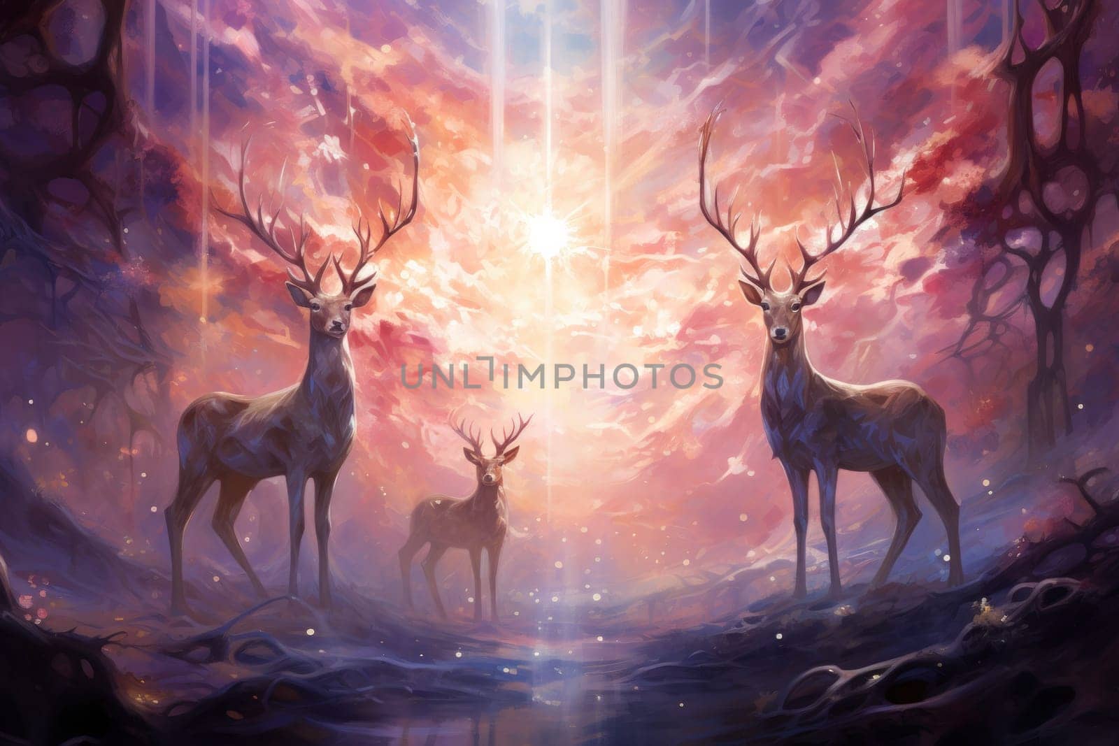Immerse yourself in the ethereal beauty of this illustration created by a professional visual artist.