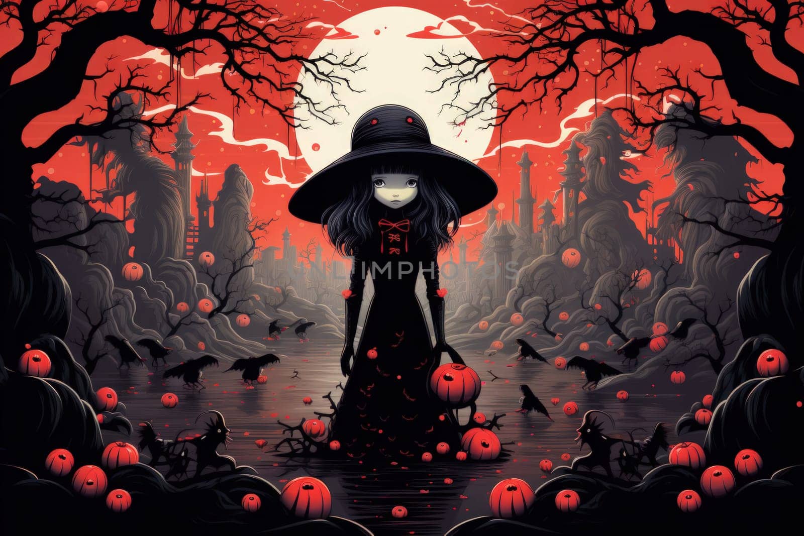 Deep within the realm of fantasy, vengeful banshees dwell, their anguished wails piercing the stillness of haunted forests.