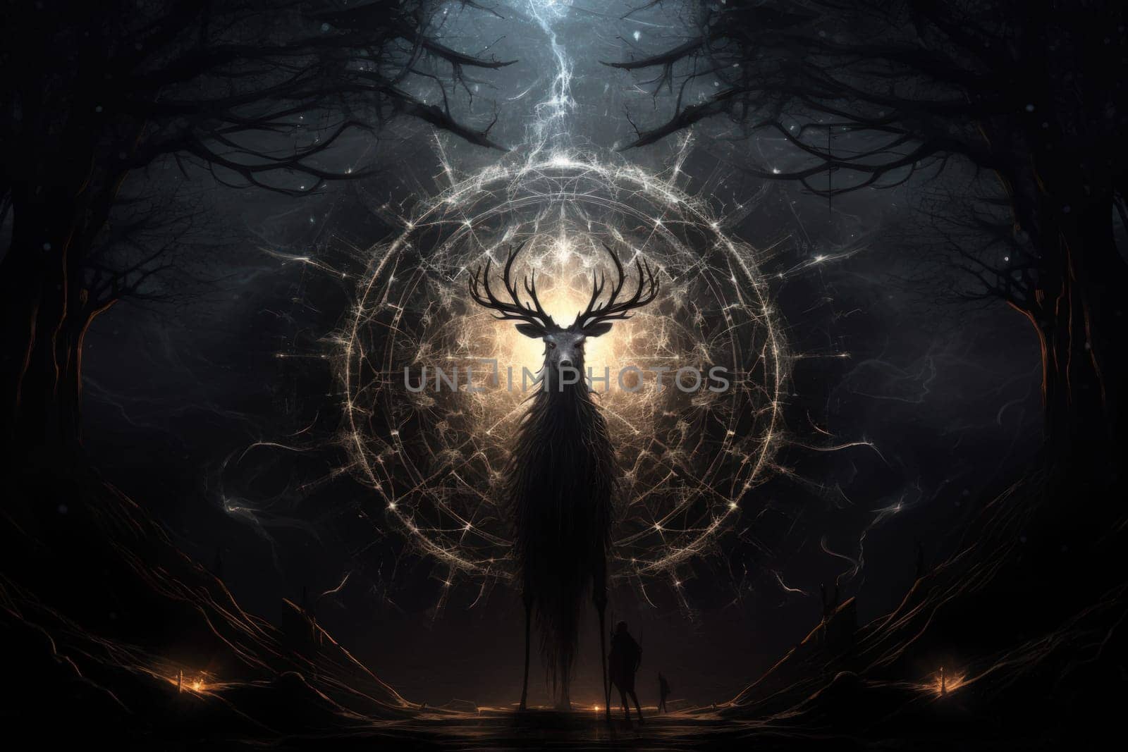 Immerse yourself in the ethereal beauty of this illustration created by a professional visual artist.