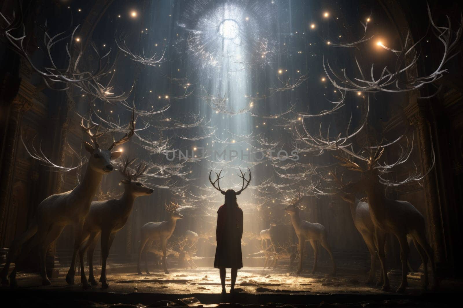 Immerse yourself in the ethereal beauty of this illustration created by a professional visual artist.