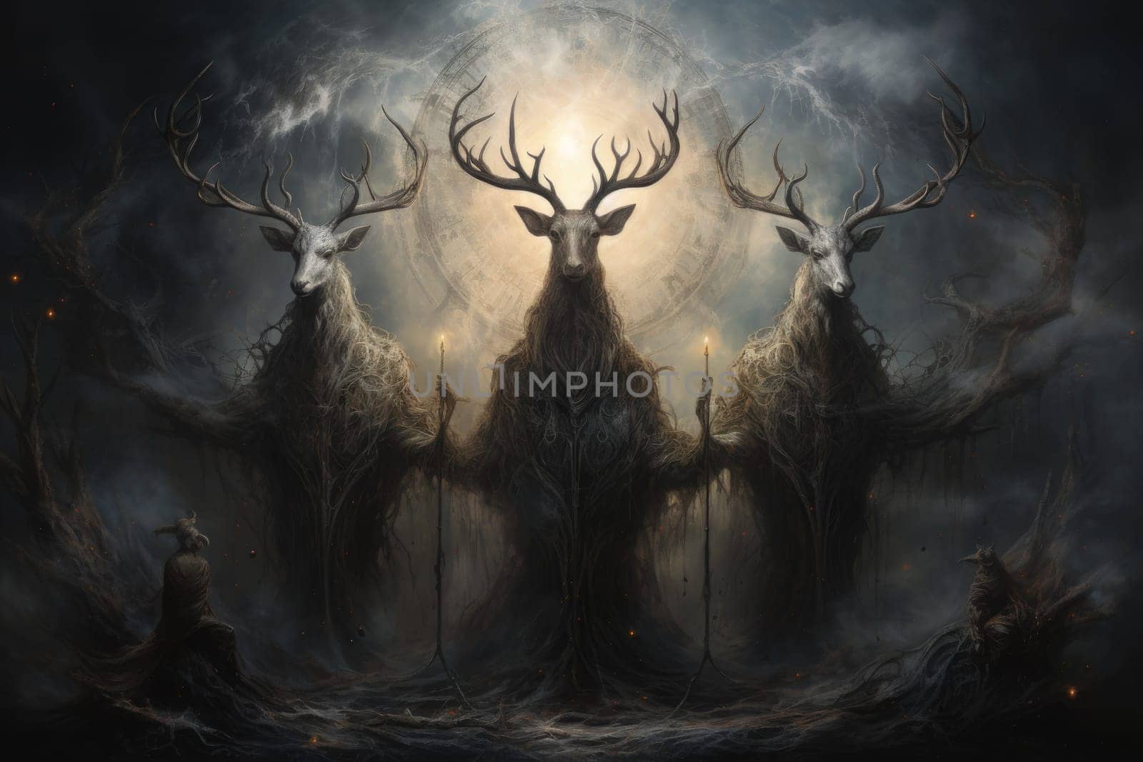 Immerse yourself in the ethereal beauty of this illustration created by a professional visual artist.