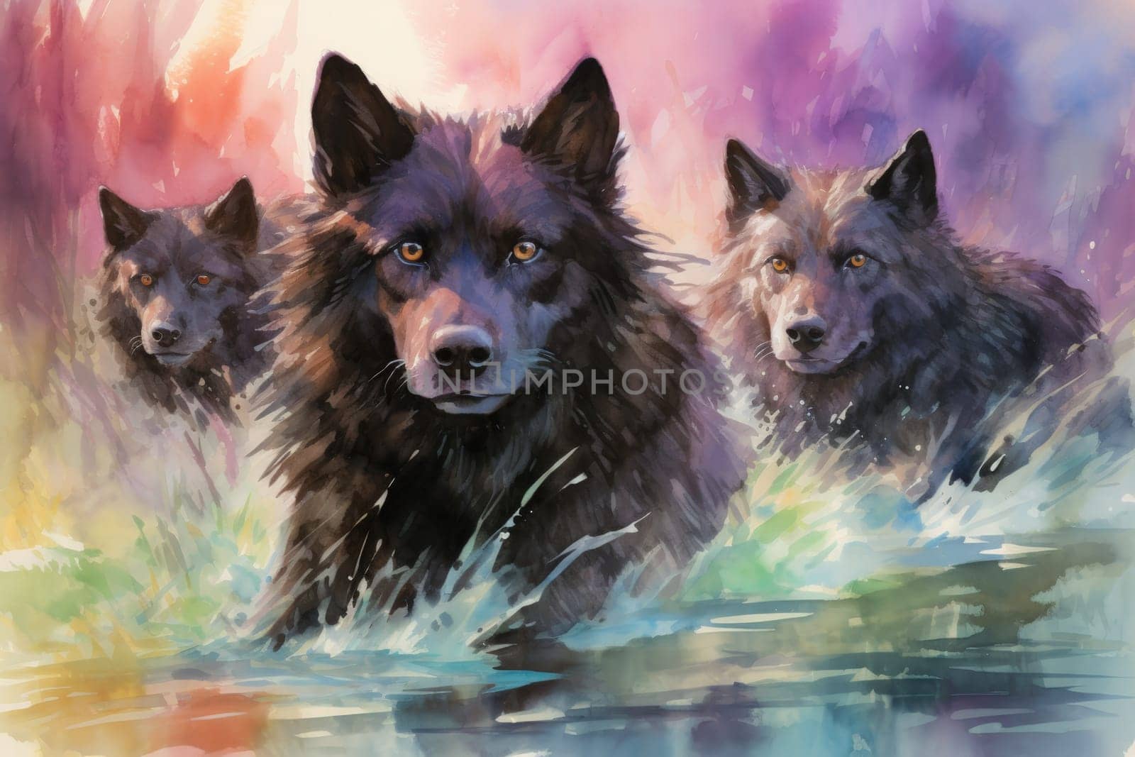 Immerse yourself in the fantastical world of shadows with this captivating illustration by a professional visual artist.
