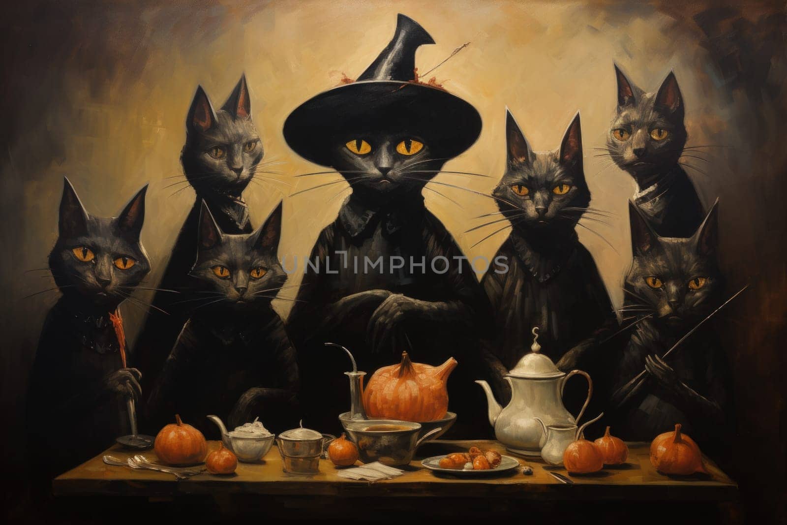 In the realm of fantasy, witches' familiars take on various forms, but the most iconic and cunning of all are the black cats.