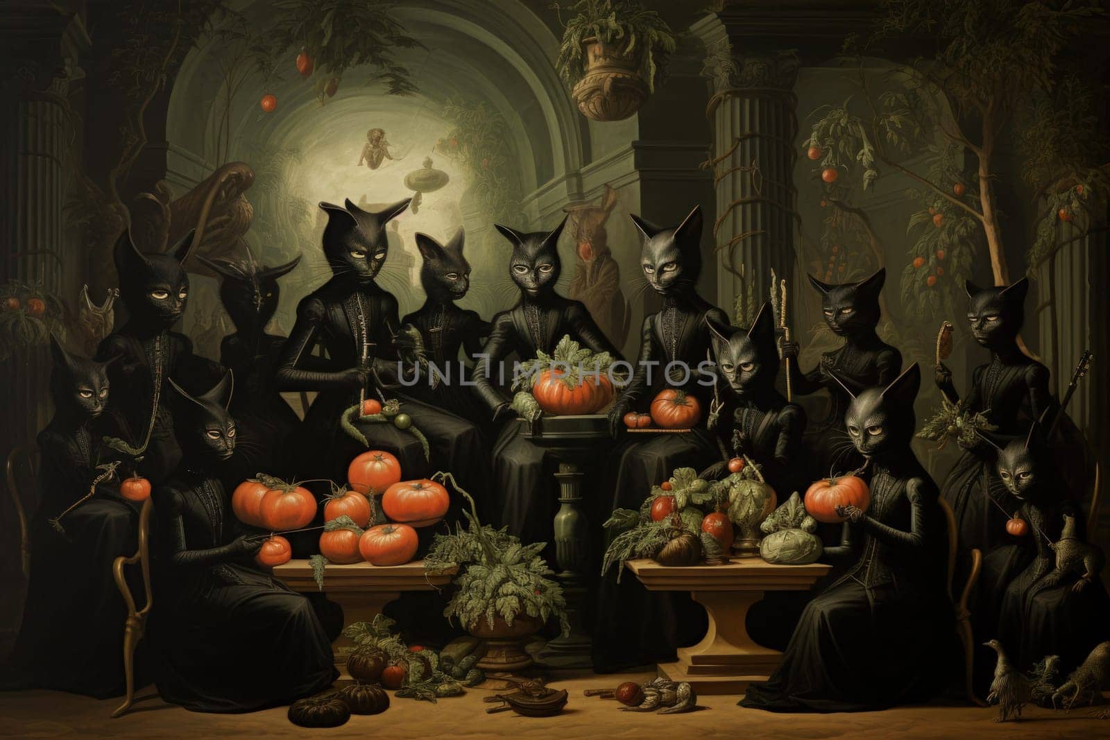 In the realm of fantasy, witches' familiars take on various forms, but the most iconic and cunning of all are the black cats.