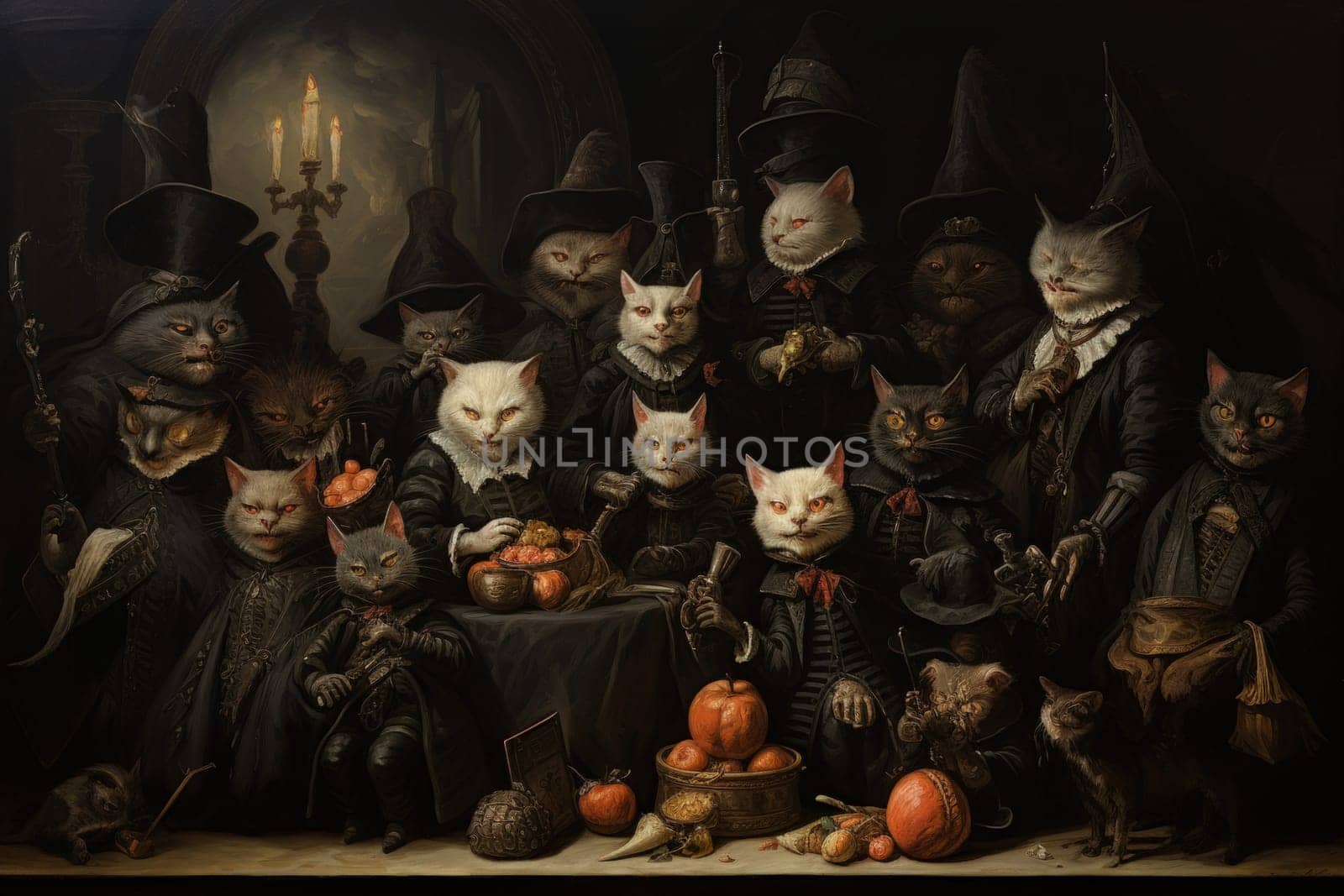 In the realm of fantasy, witches' familiars take on various forms, but the most iconic and cunning of all are the black cats.