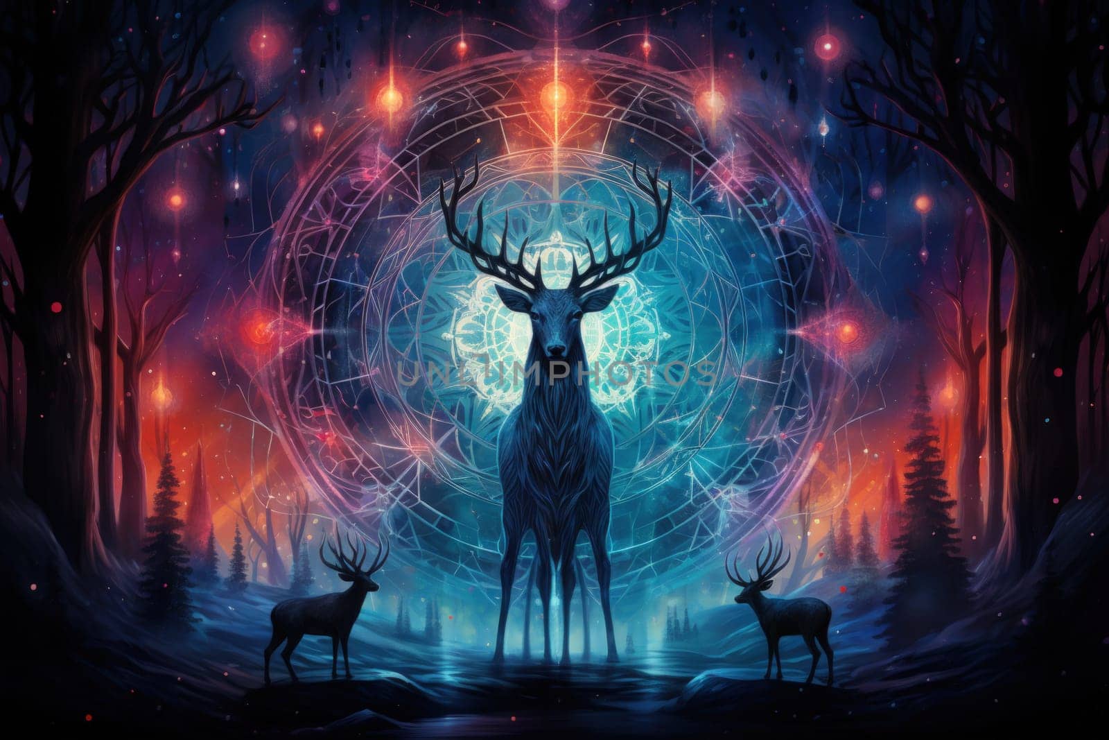 Immerse yourself in the ethereal beauty of this illustration created by a professional visual artist.