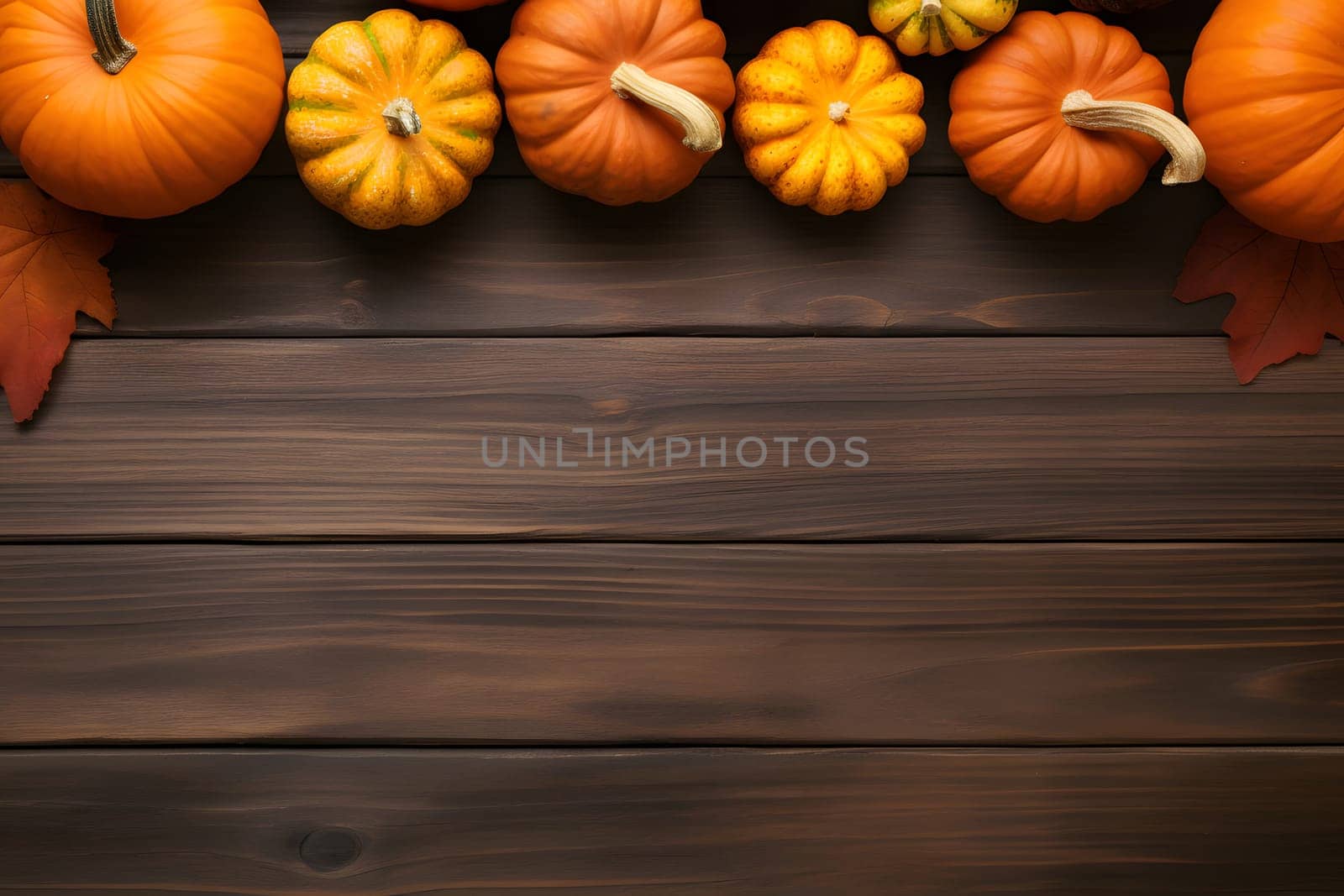 Beautiful warm autumn background decoration made of pumpkins by audiznam2609
