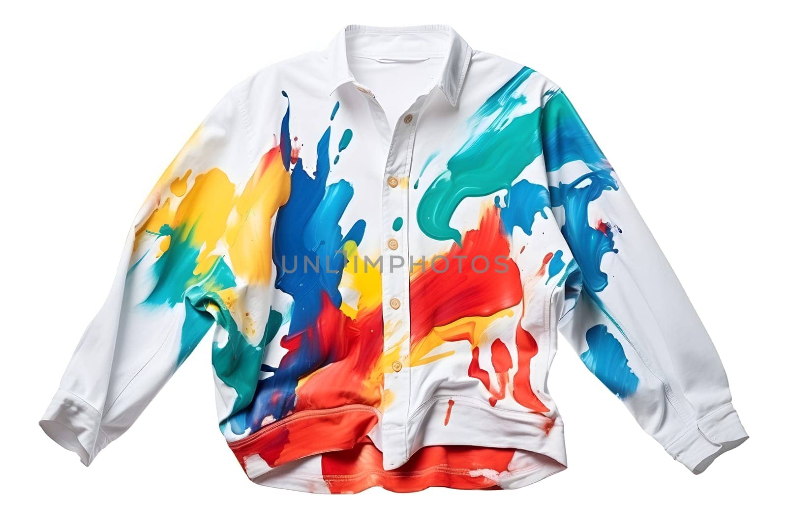 white jacket or shirt doused with bright colors by audiznam2609