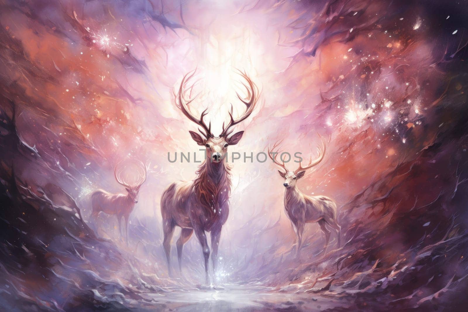 Immerse yourself in the ethereal beauty of this illustration created by a professional visual artist.