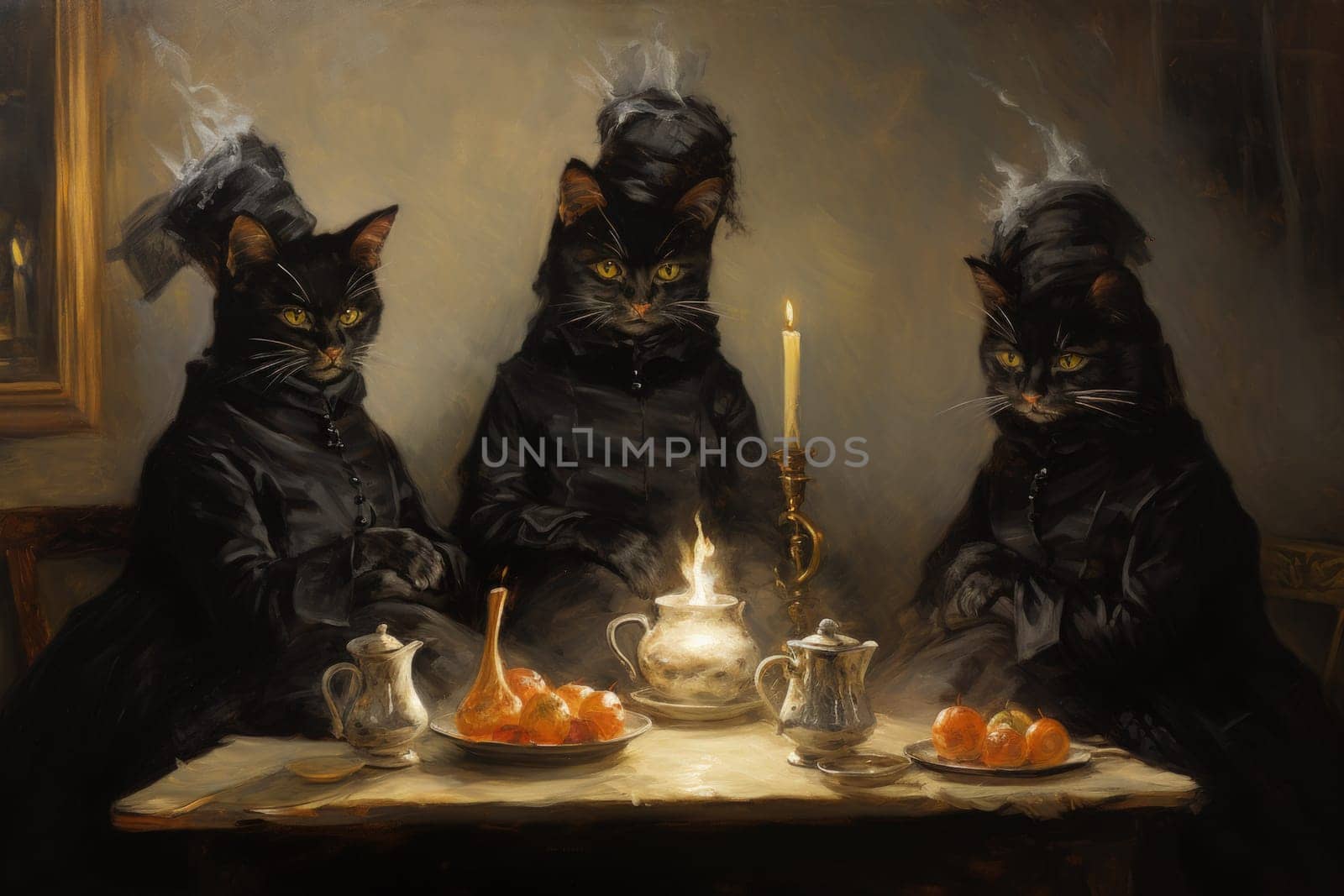 In the realm of fantasy, witches' familiars take on various forms, but the most iconic and cunning of all are the black cats.