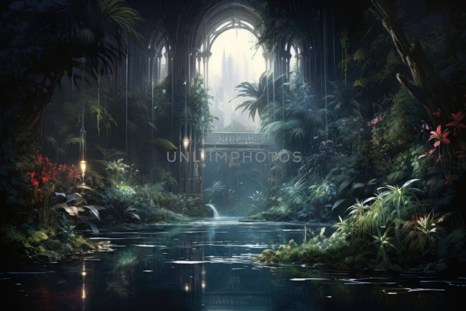 Within the mystical realm of fantasy, soothing oasis spirits emerge, their ethereal presence bringing solace to weary travelers.