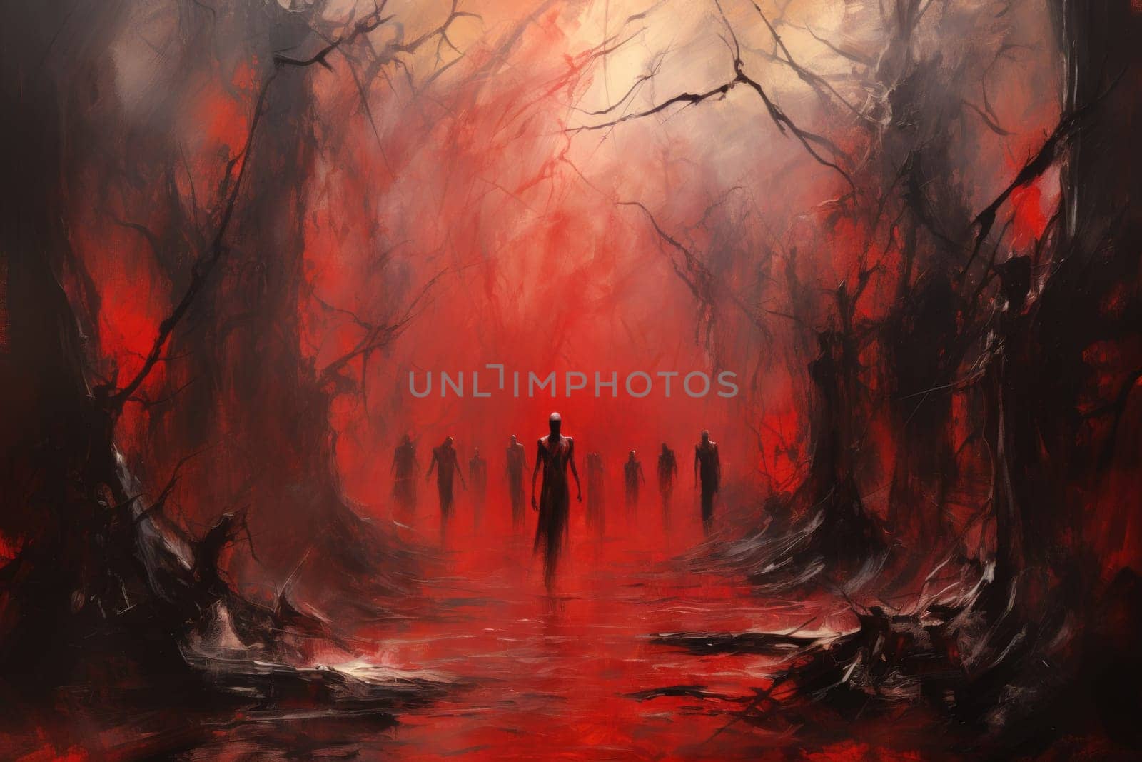 Deep within the realm of fantasy, vengeful banshees dwell, their anguished wails piercing the stillness of haunted forests.