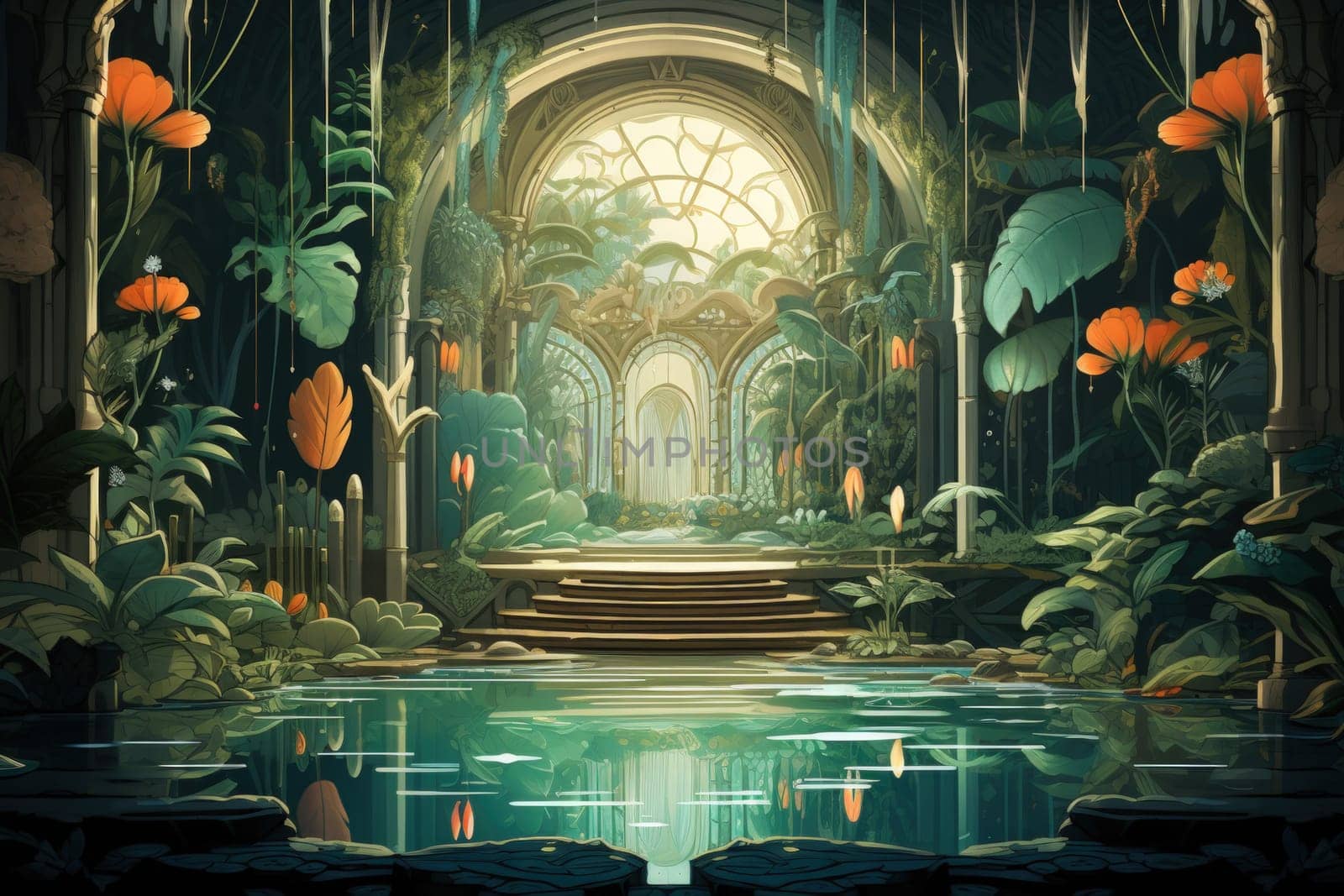 Within the mystical realm of fantasy, soothing oasis spirits emerge, their ethereal presence bringing solace to weary travelers.