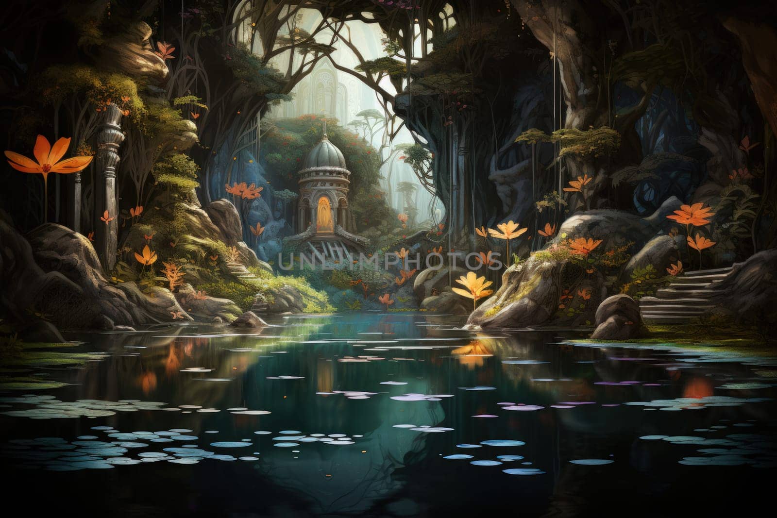Within the mystical realm of fantasy, soothing oasis spirits emerge, their ethereal presence bringing solace to weary travelers.