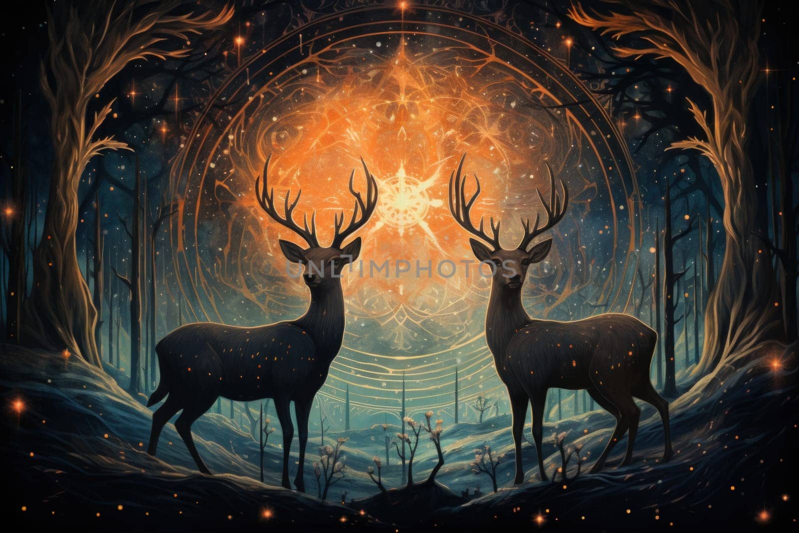 Immerse yourself in the ethereal beauty of this illustration created by a professional visual artist.