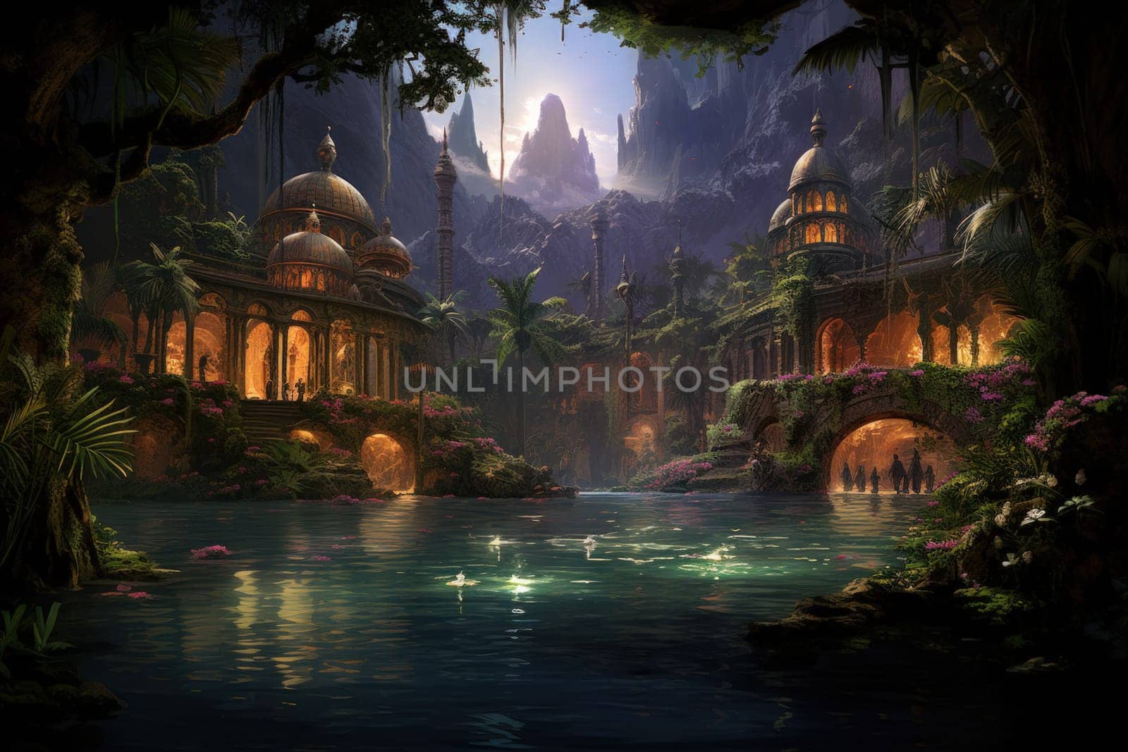 Within the mystical realm of fantasy, soothing oasis spirits emerge, their ethereal presence bringing solace to weary travelers.