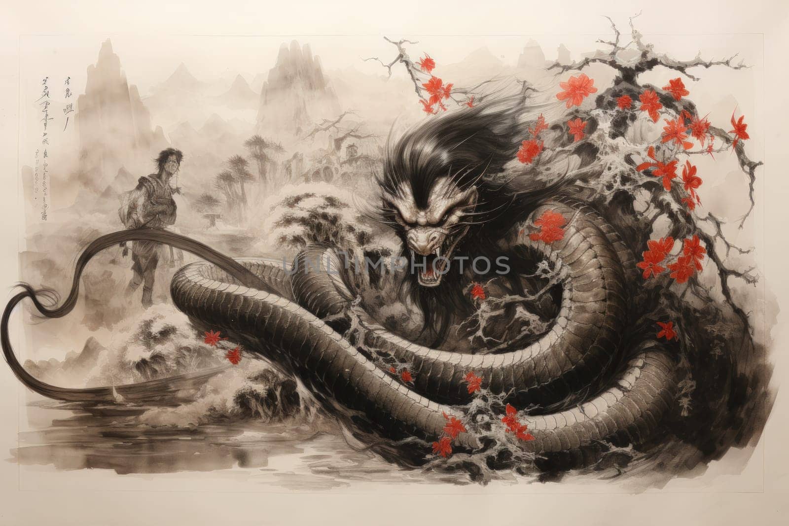 Journey into the realm of fantasy and encounter the serpentine naga, mystical creatures that possess a unique blend of human and snake-like characteristics.