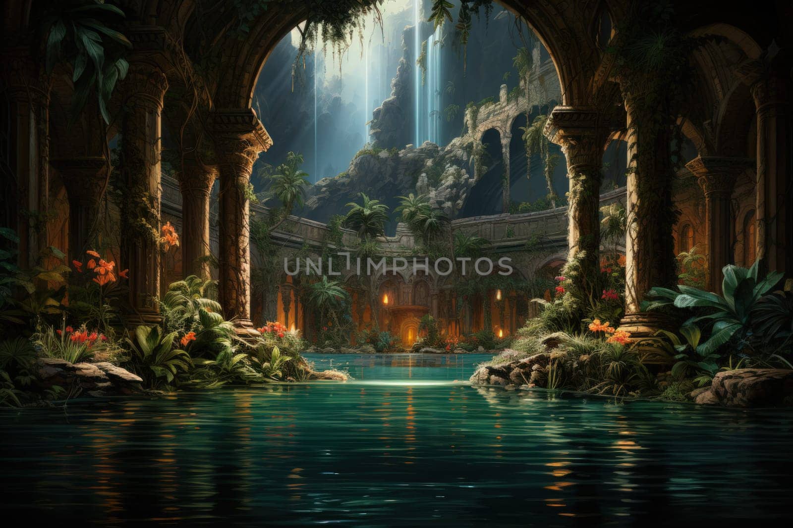 Within the mystical realm of fantasy, soothing oasis spirits emerge, their ethereal presence bringing solace to weary travelers.
