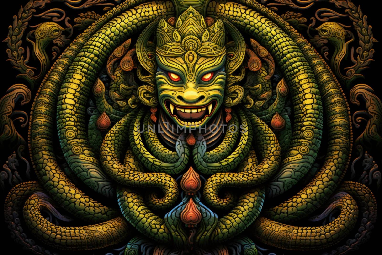 Journey into the realm of fantasy and encounter the serpentine naga, mystical creatures that possess a unique blend of human and snake-like characteristics.