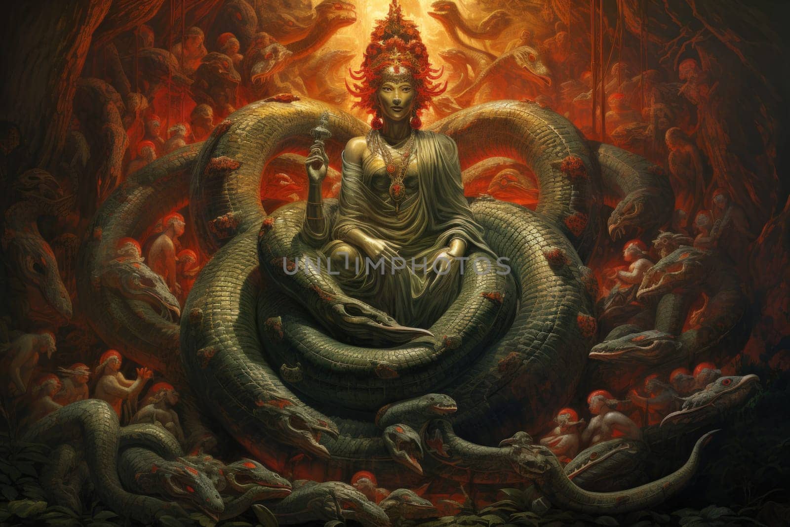 Journey into the realm of fantasy and encounter the serpentine naga, mystical creatures that possess a unique blend of human and snake-like characteristics.