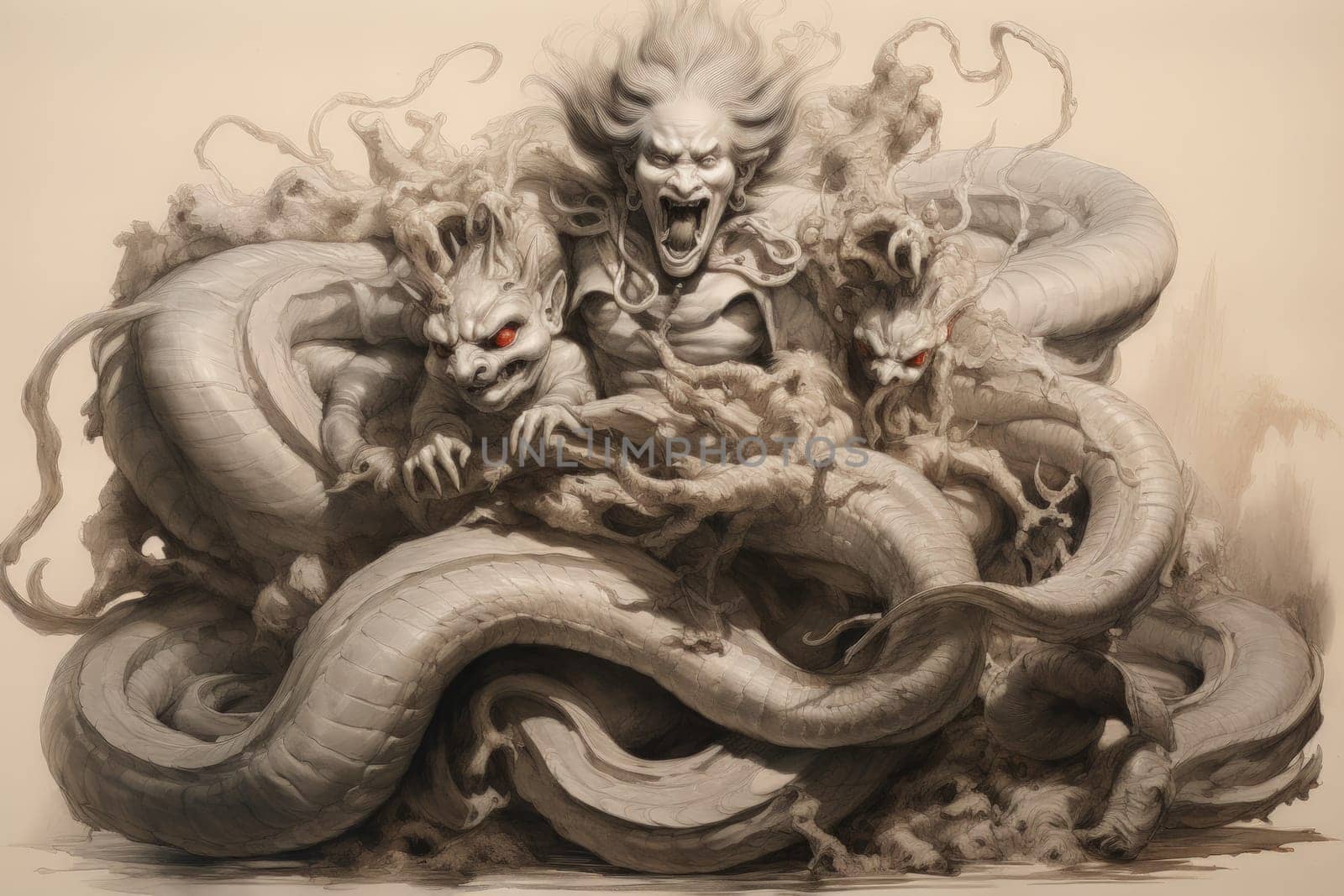 Journey into the realm of fantasy and encounter the serpentine naga, mystical creatures that possess a unique blend of human and snake-like characteristics.