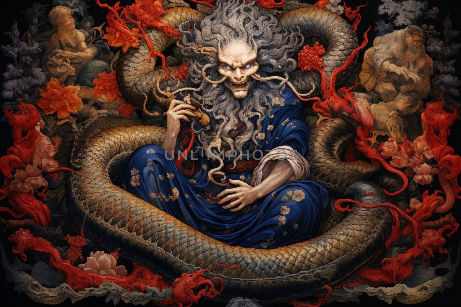 Journey into the realm of fantasy and encounter the serpentine naga, mystical creatures that possess a unique blend of human and snake-like characteristics.