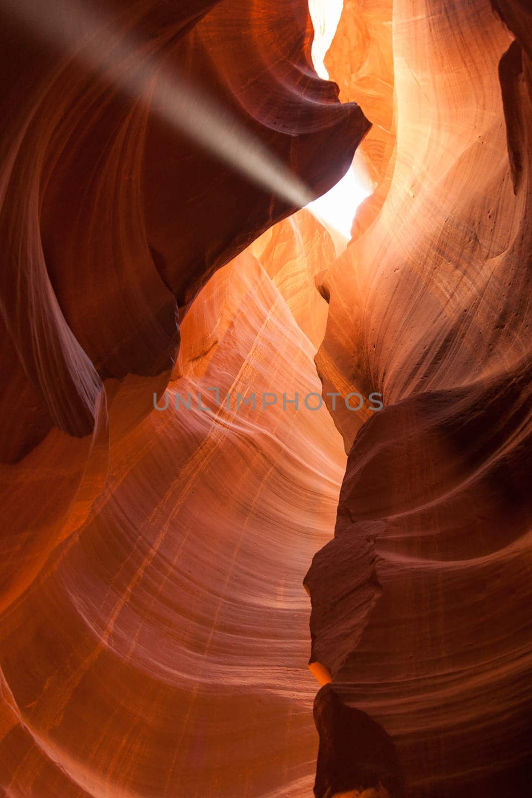 Light beam in Antelope Canyon in Arizona - USA