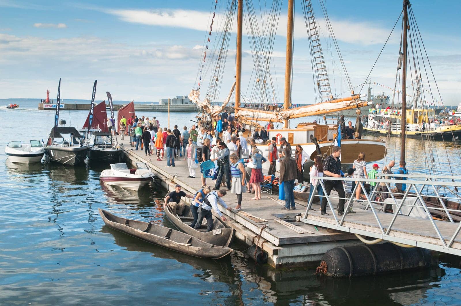 TALLINN, ESTONIA - JULY 14 - People on celebrating at the "Tallinn&#039 s Sea Days 2012"" event, on July 14, 2012 in Tallinn, Estonia."