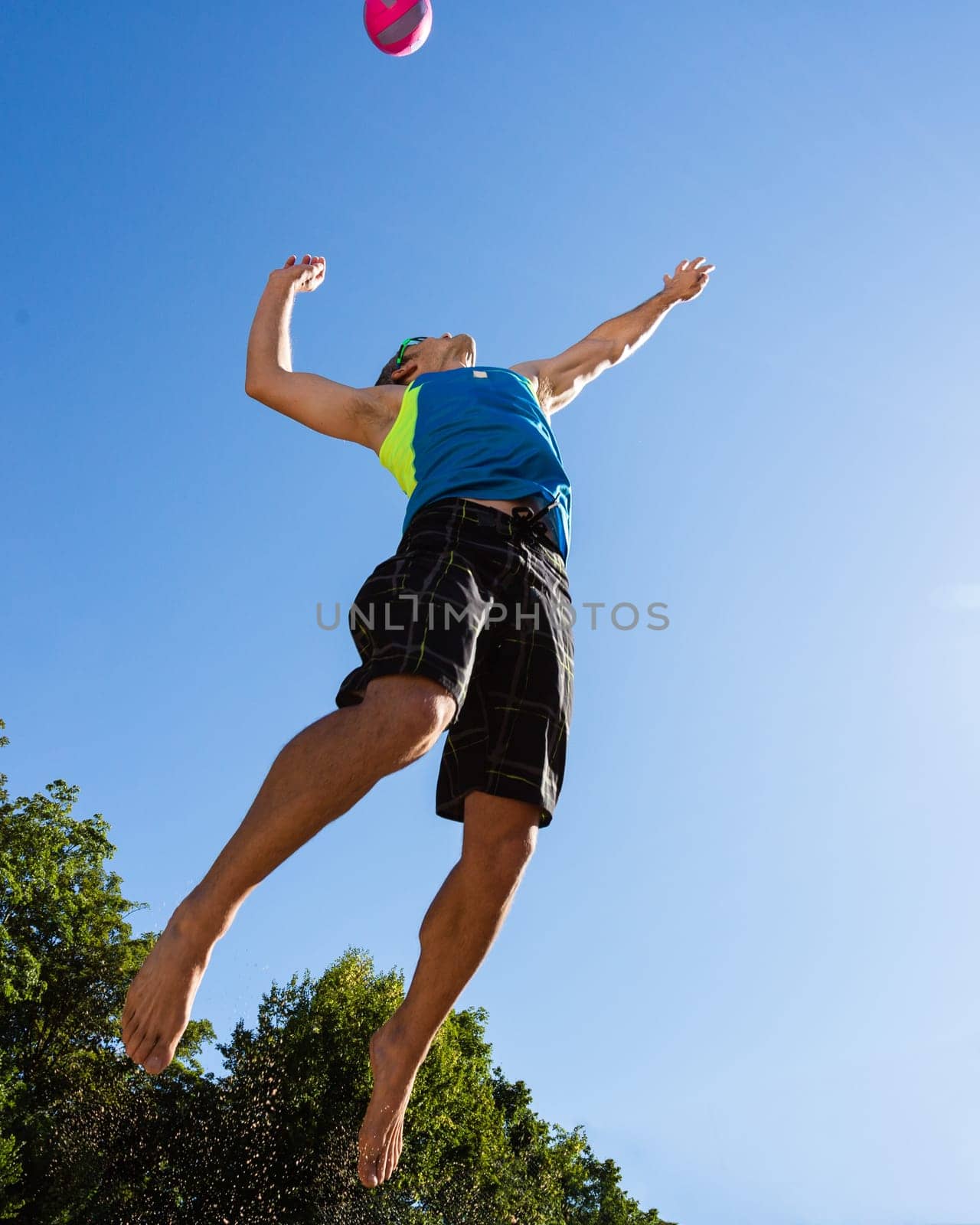 Beach volleyball players