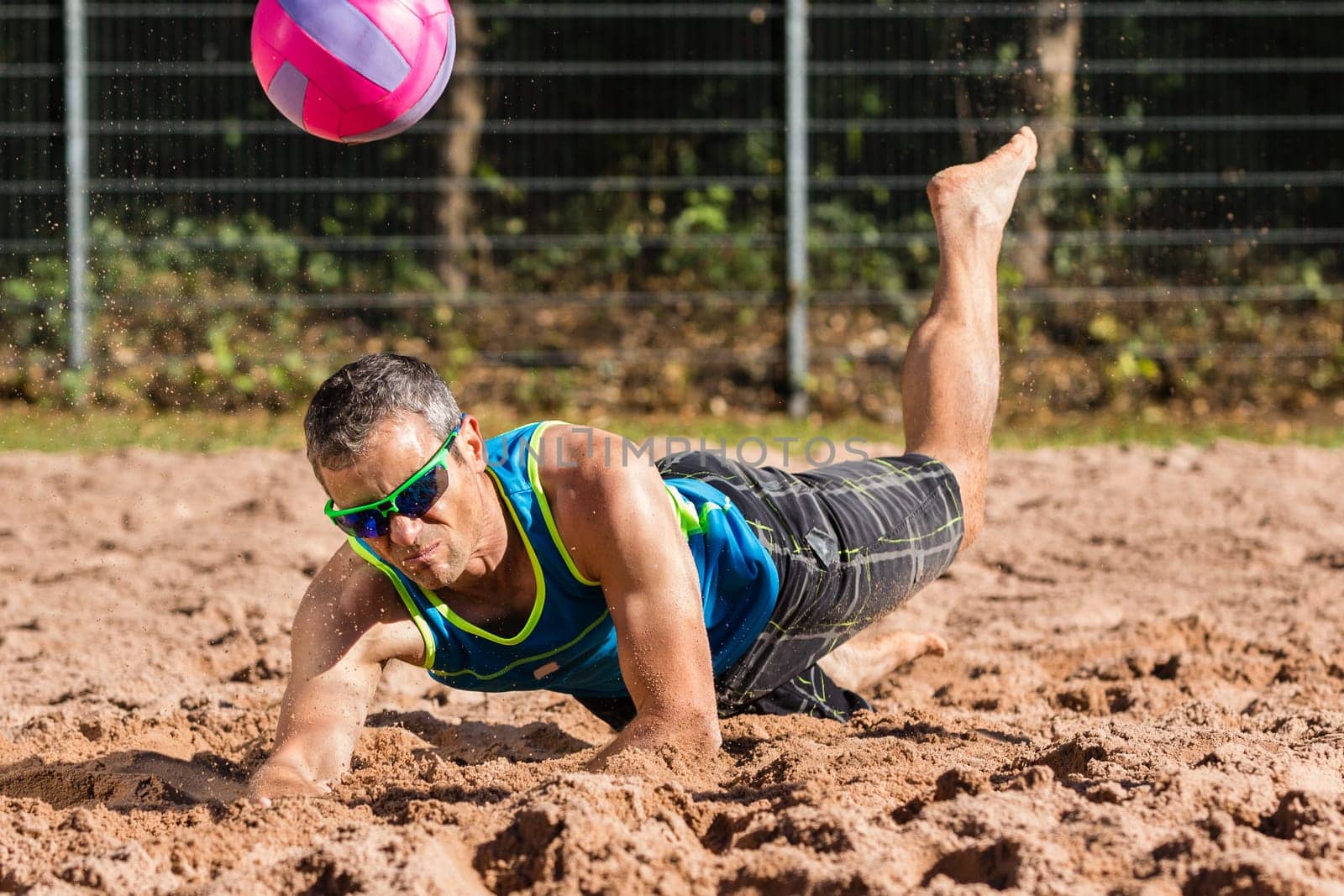 Beach volleyball players