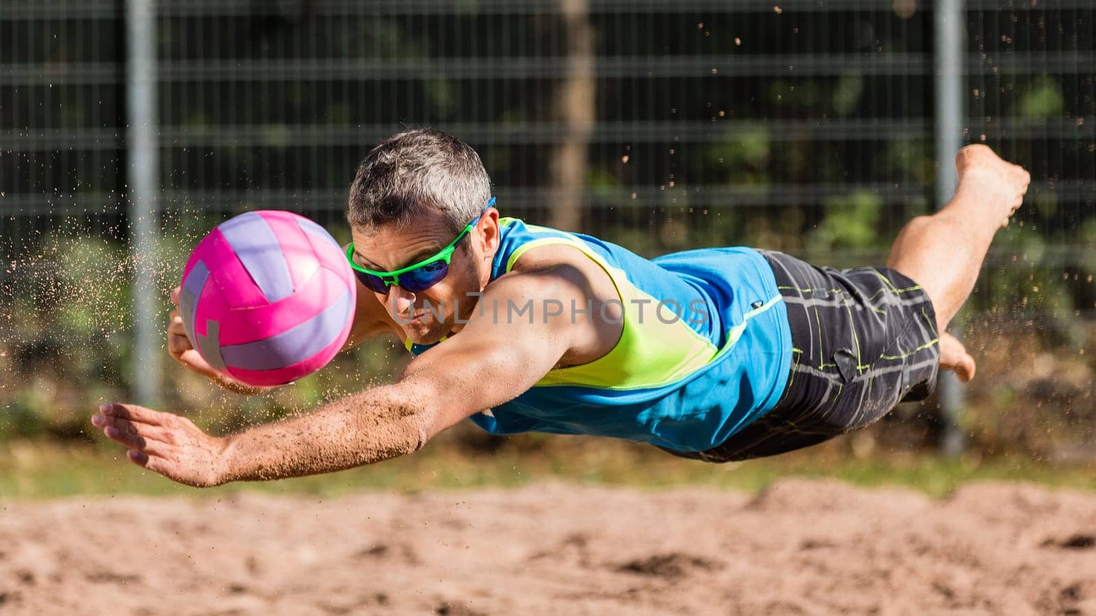 Beach volleyball players