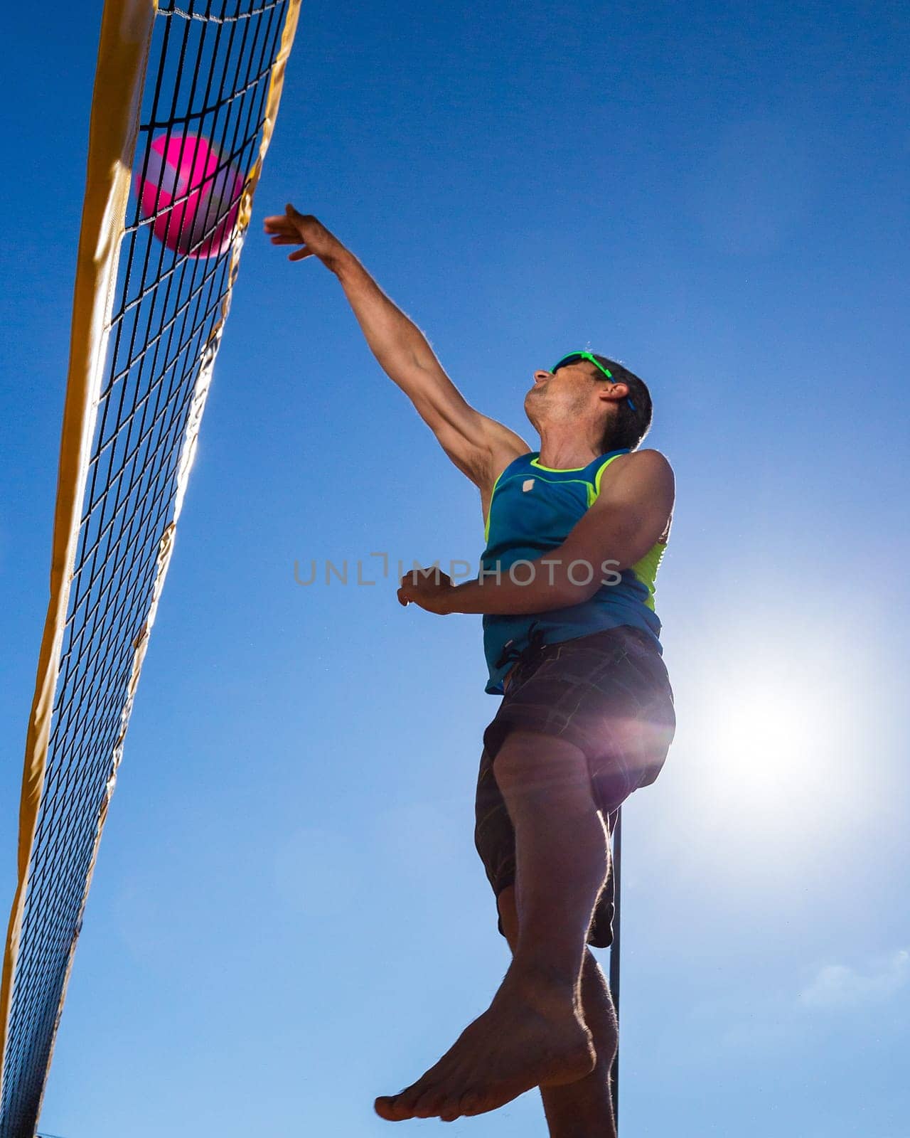 Beach volleyball players